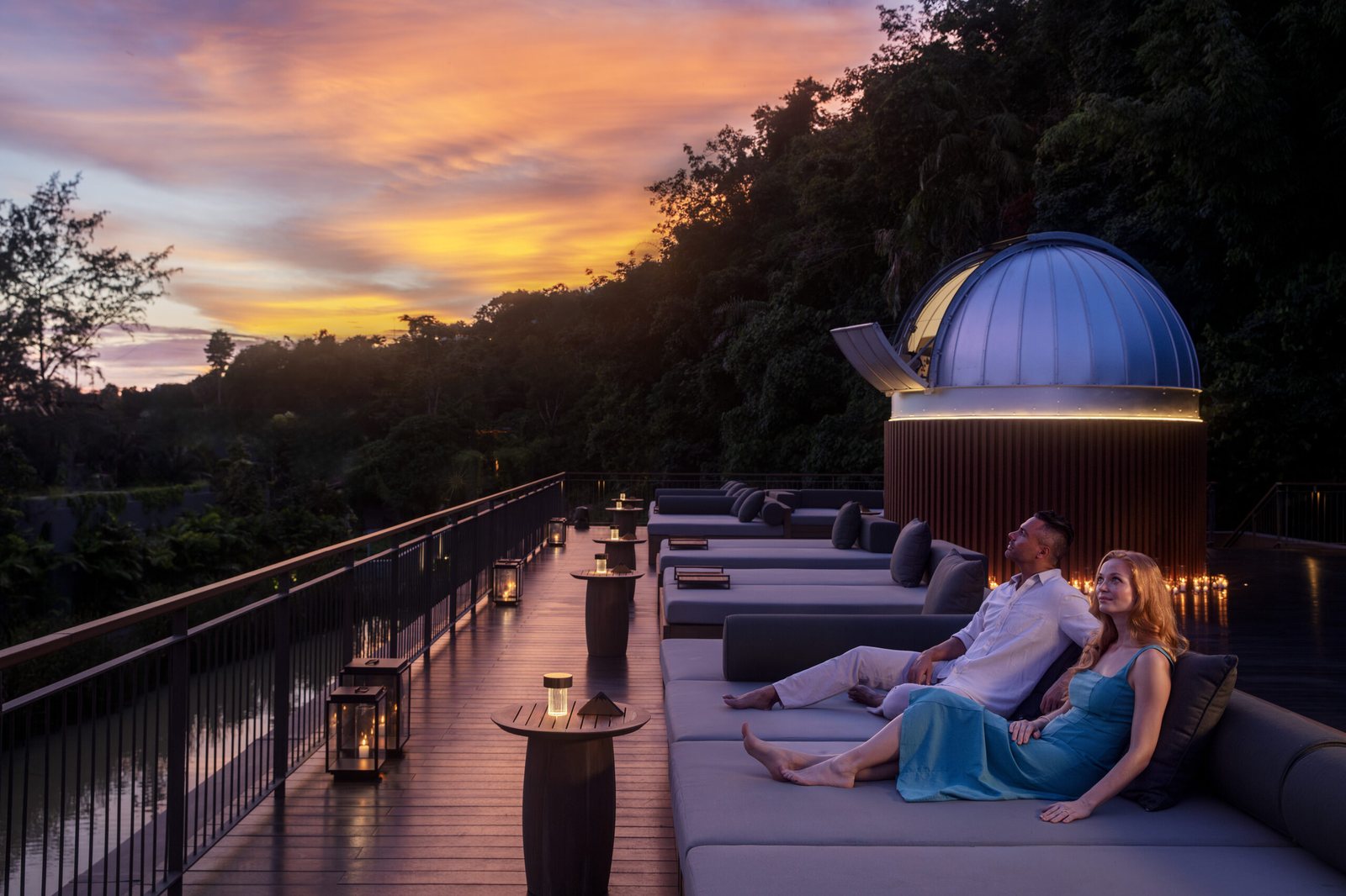 Stargazing at the rooftop observatory of Layan Bay